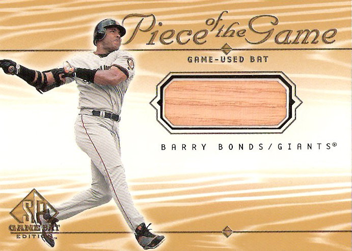 2001 SP Game Bat Edition Piece of the Game #BB Barry Bonds