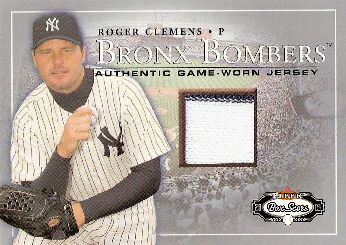 2003 Fleer Box Score Bronx Bombers Game Jersey #RC Roger Clemens