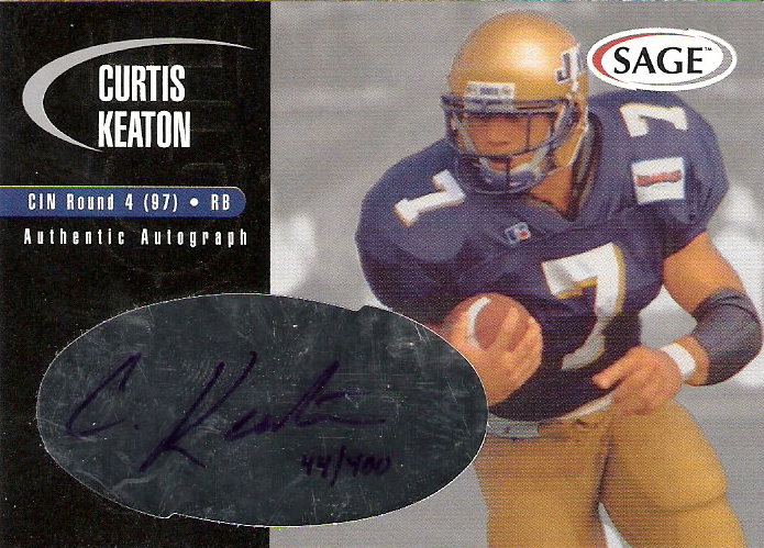 2000 SAGE Autographs Silver #A23 Curtis Keaton/400