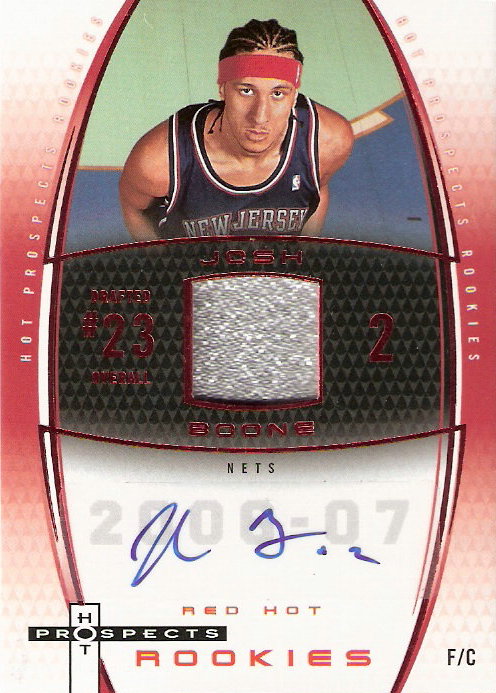 2006-07 Fleer Hot Prospects Red Hot #79 Josh Boone JSY AU