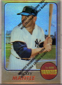 1996 Topps Mantle Finest Refractors #18 Mickey Mantle 1968 Topps