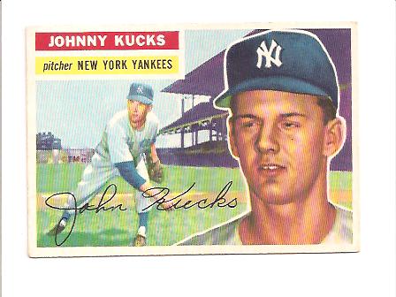 1956 Topps #88A Johnny Kucks GB