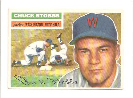 1956 Topps #68A Chuck Stobbs GB