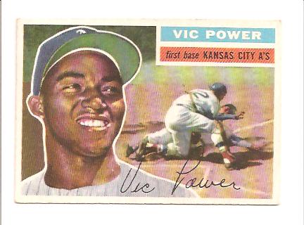 1956 Topps #67 Vic Power EXMT Actual scan