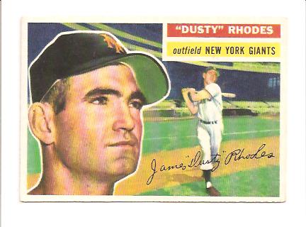 1956 Topps #50A Dusty Rhodes GB