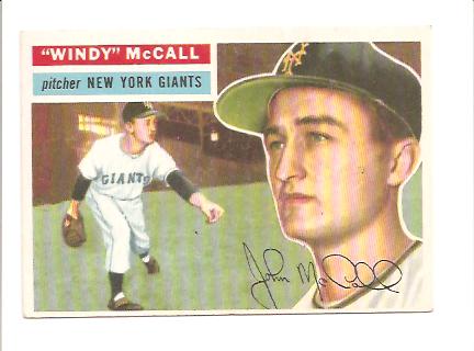 1956 Topps #44 Windy McCall EXMT Actual scan