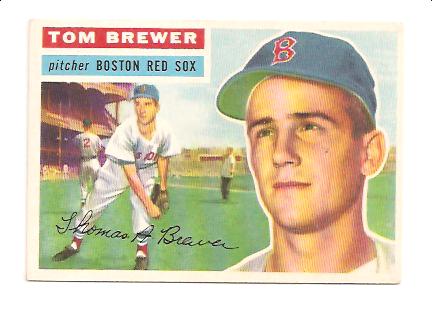 1956 Topps #34A Tom Brewer GB EXMT Actual scan