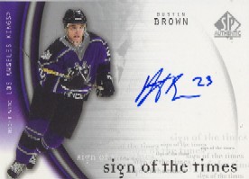 2005-06 SP Authentic Sign of the Times #DB Dustin Brown