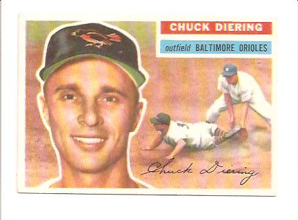 1956 Topps #19 Chuck Diering EXMT Actual scan