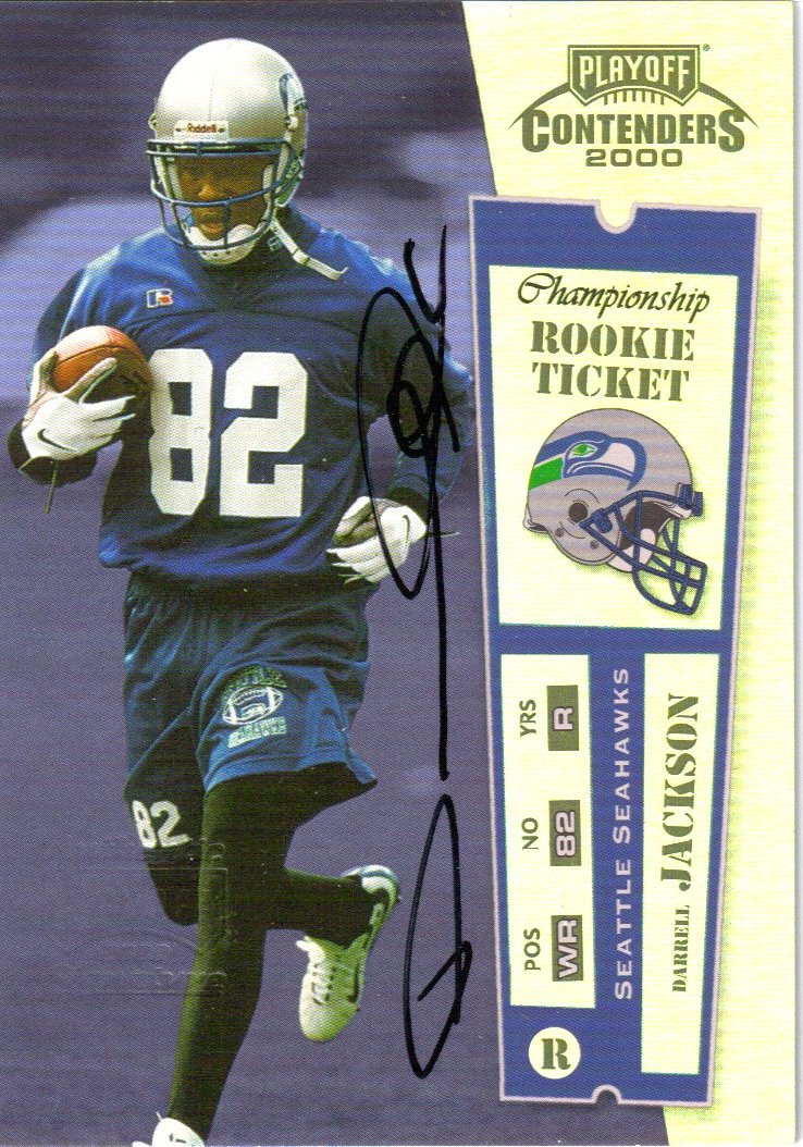 2000 Playoff Contenders Championship Ticket #131 Darrell Jackson AU