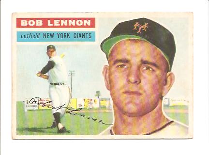 1956 Topps #104A Bob Lennon WB