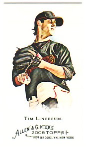 2008 Topps Allen and Ginter Mini #201 Tim Lincecum