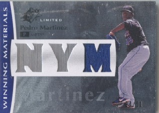 2008 SPx Winning Materials Limited Patch Team Initials #PM Pedro Martinez