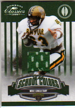 2008 Donruss Classics Old School Colors Jerseys #15 Mike Singletary