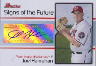 2008 Bowman Signs of the Future #JH Joel Hanrahan