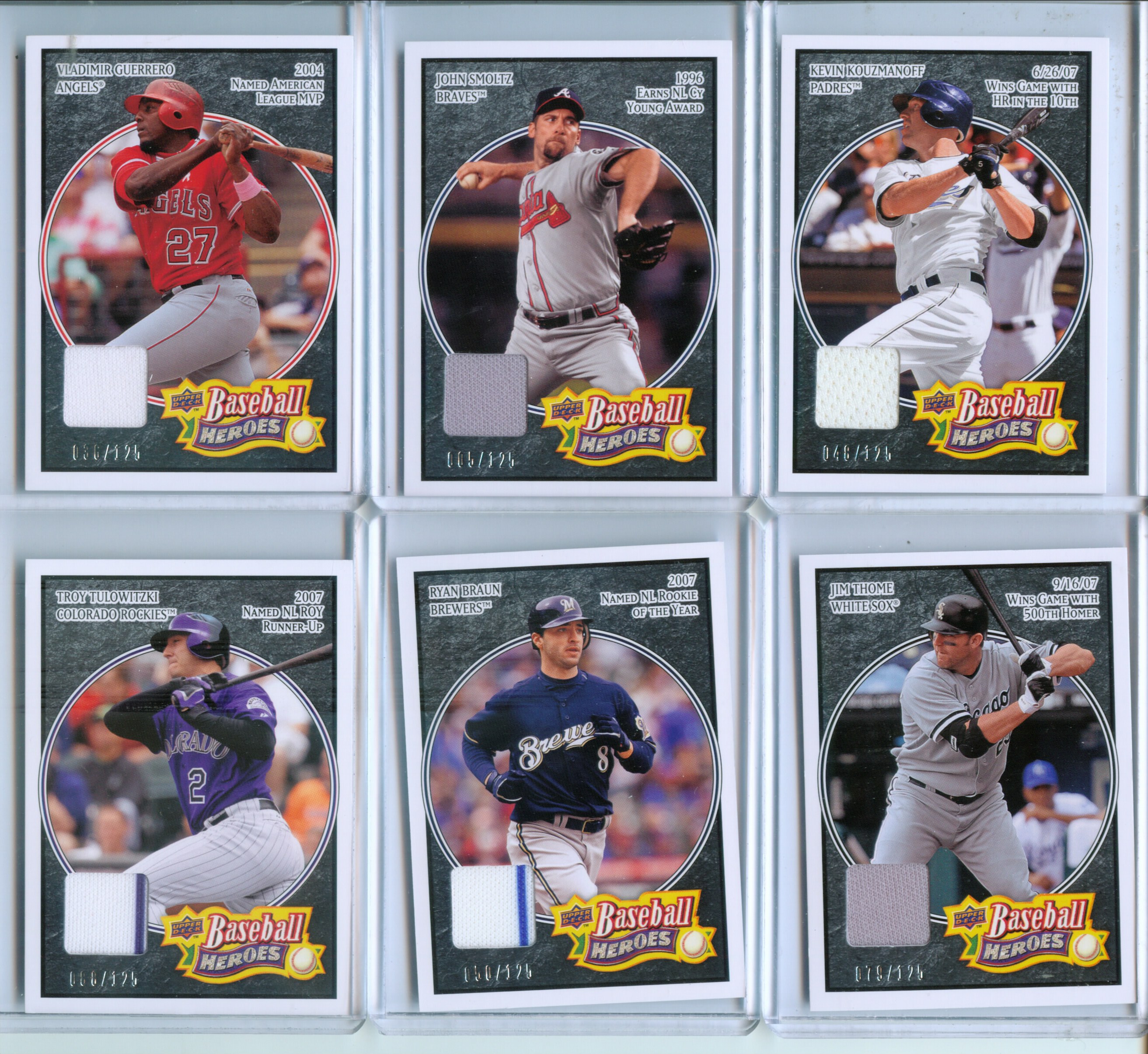 2008 Upper Deck Heroes Jersey Black #97 Ryan Braun