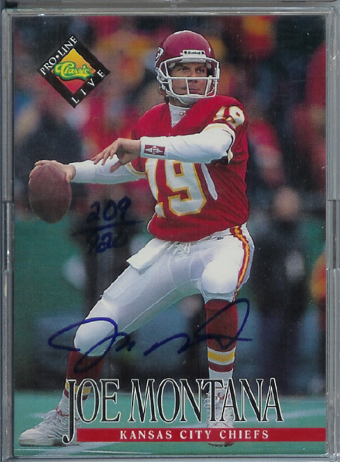 1994 Pro Line Live Autographs #93 Joe Montana/920