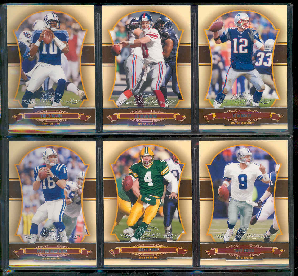 2007 Donruss Classics Football Complete Set 1-100 w/ Tom Brady Eli Manning Vince Young Tony Romo Brett Favre Peyton Manning Low Shipping Cost!!  