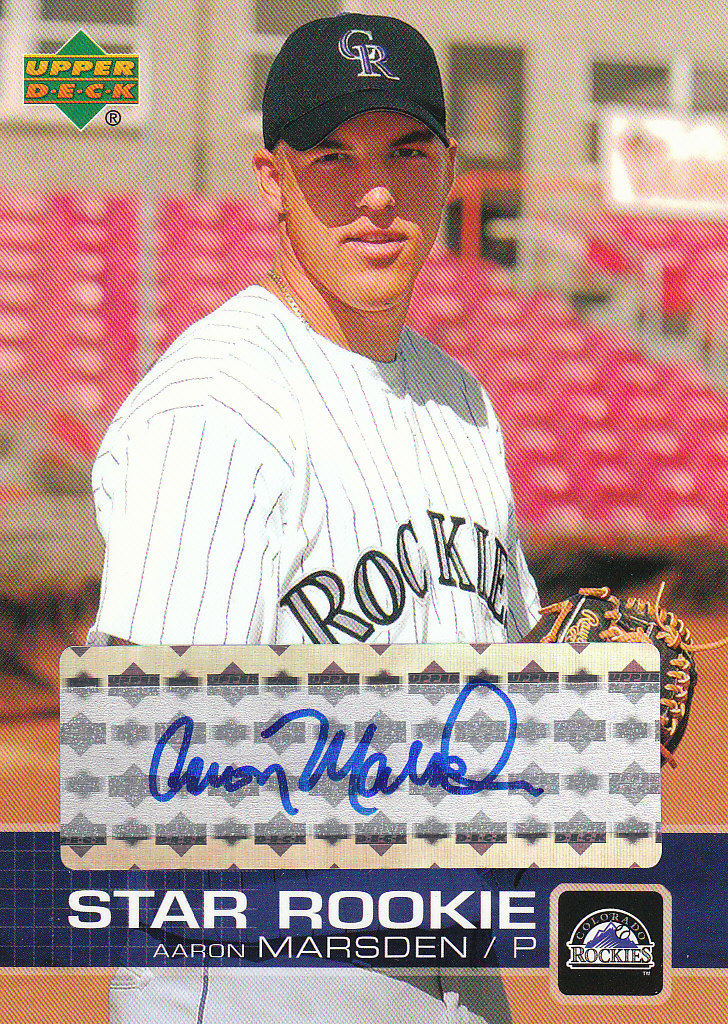 2003 Upper Deck Prospect Premieres Autographs #P5 Aaron Marsden