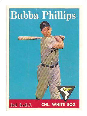1958 Topps #212 Bubba Phillips EXMT Actual scan