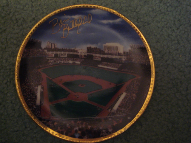 Brian Butterfield Yankee Stadium Autographed 1989 Sports Impressions Mini Plate By Robert Stephen Simon With COA