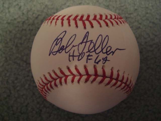 Bob Feller HOF 62 Autographed Official MLB Baseball With Steiner COA