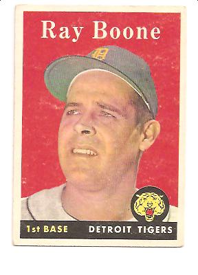 1958 Topps #185 Ray Boone EXMT Actual scan
