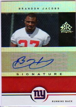 2005 Reflections Signature Reflections Red #SRBJ Brandon Jacobs