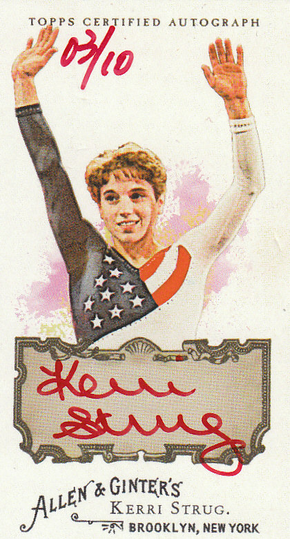 2008 Topps Allen and Ginter Autographs Red Ink #KS Kerri Strug RIP front image