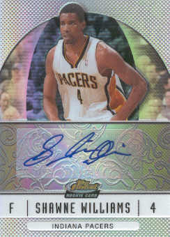 2006-07 Finest Rookie Autographs Refractors #92 Shawne Williams F