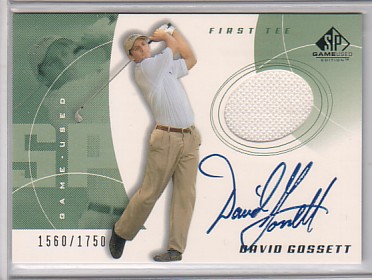 2002 SP Game Used #63 David Gossett AU Jsy T1 RC