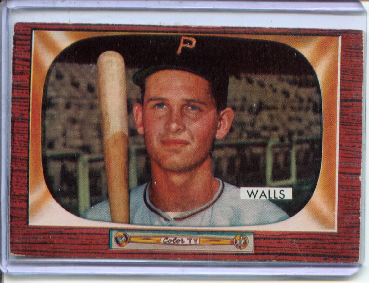 1955 Bowman #82 Lee Walls RC