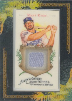 2008 Topps Allen and Ginter Relics #MK Matt Kemp Jsy C