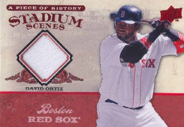 2008 UD A Piece of History Stadium Scenes Jersey Red #SS6 David Ortiz