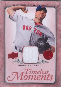 2008 UD A Piece of History Timeless Moments Jersey #8 Josh Beckett