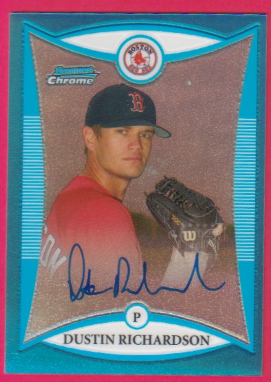 2008 Bowman Chrome Prospects Blue Refractors #BCP244 Dustin Richardson AU