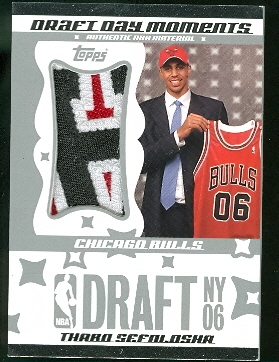 2006-07 Topps Big Game Draft Day Moments Patches Jumbo #TS Thabo Sefolosha