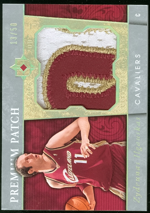 2006-07 Ultimate Collection Premium Swatches Patch #PRZI Zydrunas Ilgauskas