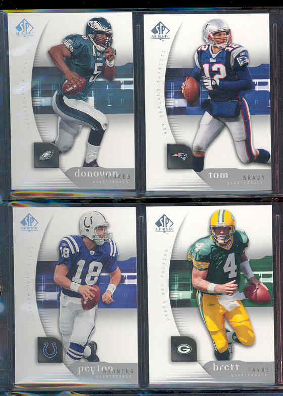 2005 SP Authentic Football Set 1-90 w/ Brett Favre Tom Brady Donovan McNabb Peyton Manning and others Low Shipping Cost!! 