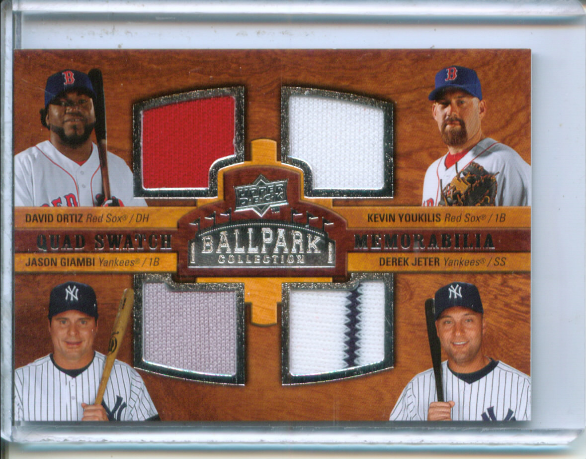 2008 Upper Deck Ballpark Collection #202 David Ortiz/Kevin Youkilis/Jason Giambi/Derek Jeter