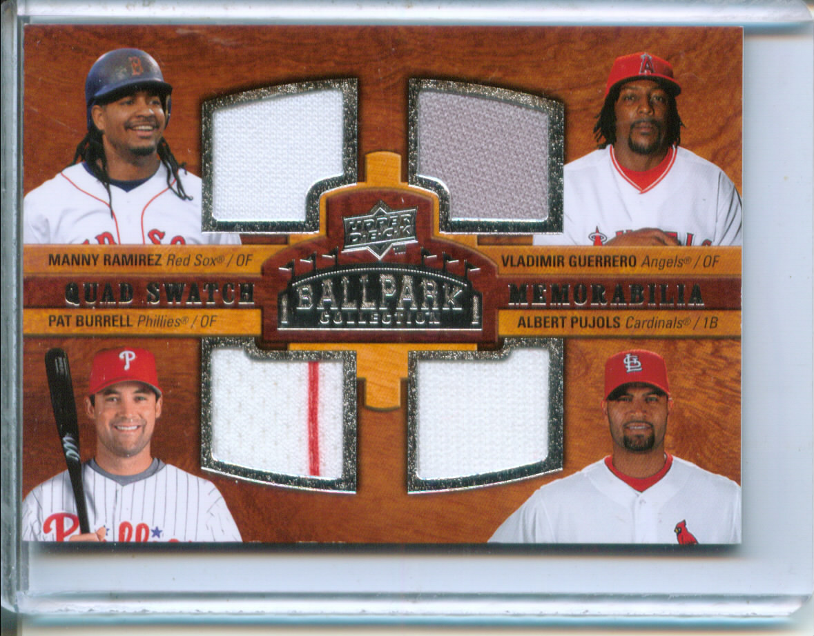 2008 Upper Deck Ballpark Collection #237 Manny Ramirez/Vladimir Guerrero/Pat Burrell/Albert Pujols