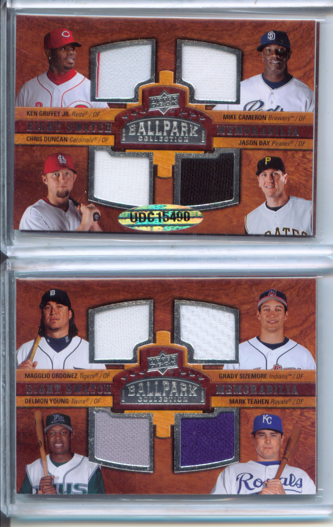 2008 Upper Deck Ballpark Collection #329 Ken Griffey Jr./Mike Cameron/Chris Duncan/Jason Bay/Magglio Ordonez/Grady Sizemore/Delmon Young/Mark Teahen