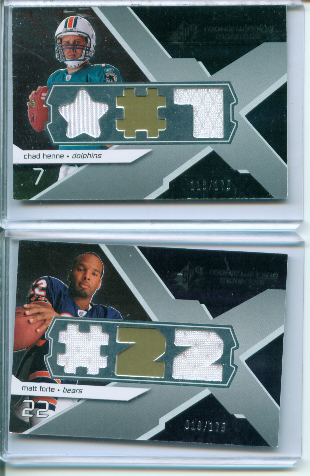 2008 SPx Rookie Materials Jersey Number Dual 175 #RMFO Matt Forte
