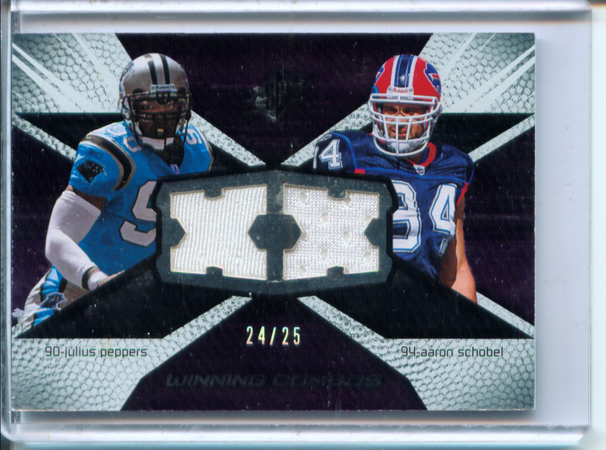 2008 SPx Winning Combos 25 #WC51 Aaron Schobel/Julius Peppers