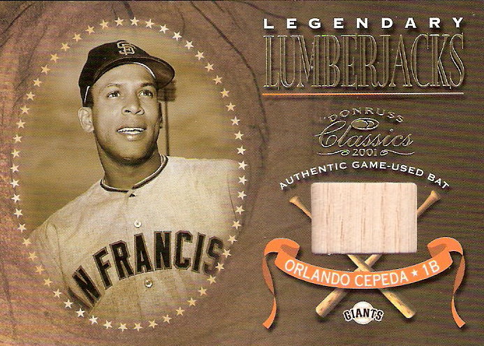 2001 Donruss Classics Legendary Lumberjacks #LL36 Orlando Cepeda