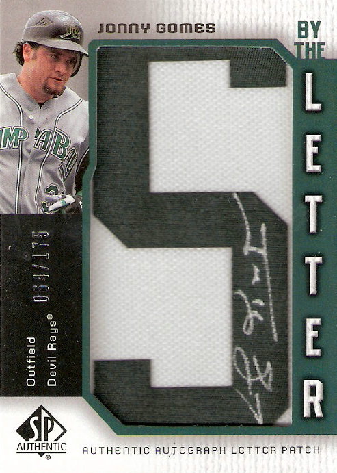 2006 SP Authentic By the Letter #JGS Jonny Gomes S/175