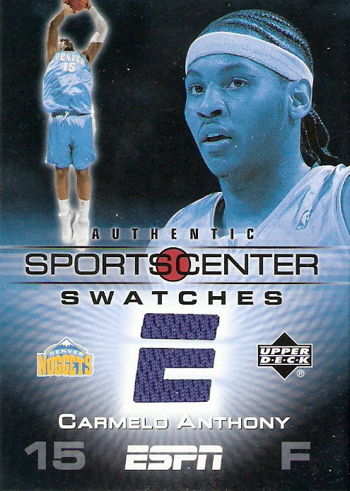 2005-06 Upper Deck ESPN Sports Center Swatches #CA Carmelo Anthony