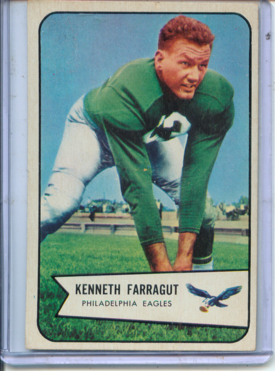 1954 Bowman #87 Kenneth Farragut SP RC