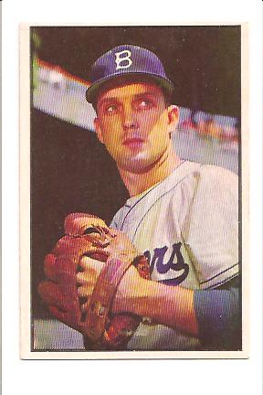 1953 Bowman Color #12 Carl Erskine