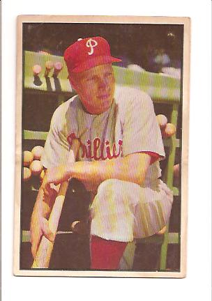 1953 Bowman Color #10 Richie Ashburn EX Actual scan